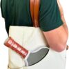 Pickleball Tote Bag for Women with Paddle Cover Pocket and Shoulder Straps | Canvas and Leather Pickle Ball Bags for Women | Sport Duffle Handbag for Rackets
