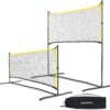Pickleball Net with Practice Rebounder: 6ft Wide Pickleball Trainer - Practice Rebounder for Solo and Dink Pickle Ball Training