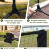 NQV Pickleball Set with Net-10FT Half Court Size Pickleball Net+Wood Pickleball Paddles+Pickle Balls+Ball Retrievers, Portable Outdoor Driveway Indoor for Adults Beginners