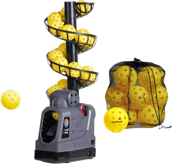 681PBH Pickleball Machine and 16-Pack Pickleball Balls Bundle