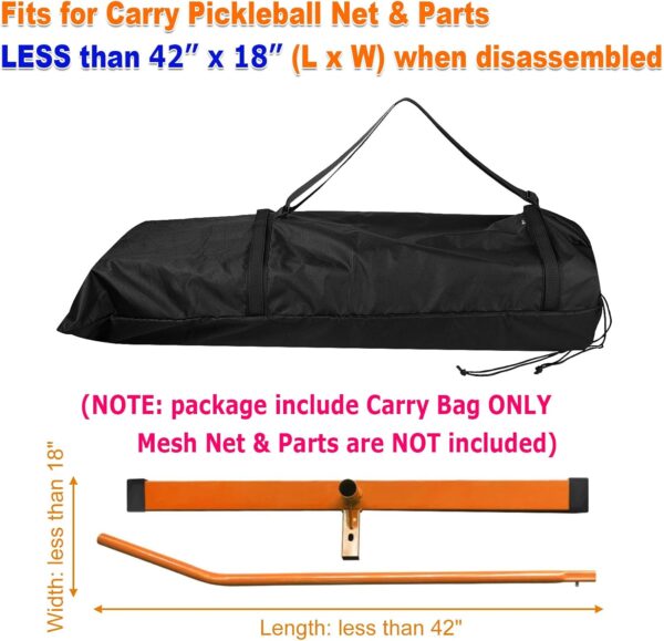 Cosmos Pickleball Net Storage Bag Pickle Ball Equipment Carry Bag Badminton Net Case Boundary Line Carrying Bag for Game Equipment Accessories Storage in Driveway Backyard (Mesh Net NOT Included)