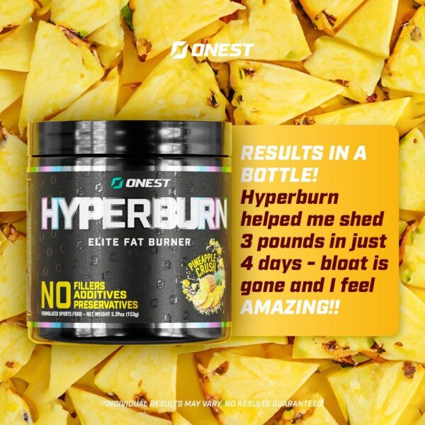 ONEST Hyperburn Fat Burner Powder – 153g (30 Servings) Enhanced Energy Boost & Performance Support Supplement Metabolism Booster & Sports Nutrition Powder for Men and Women