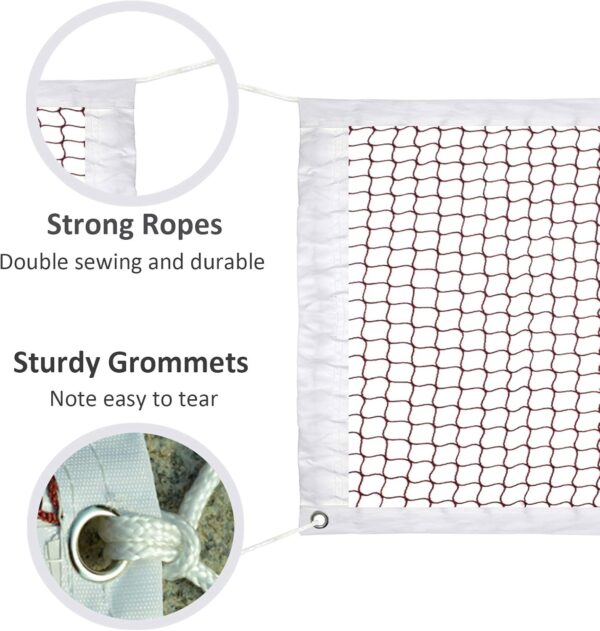 Glodwheat Badminton Net Sports Outdoor Indoor Fitness Badminton Pickleball Replacement Net for Backyard Beach Garden (20 FT x 2.5 FT)