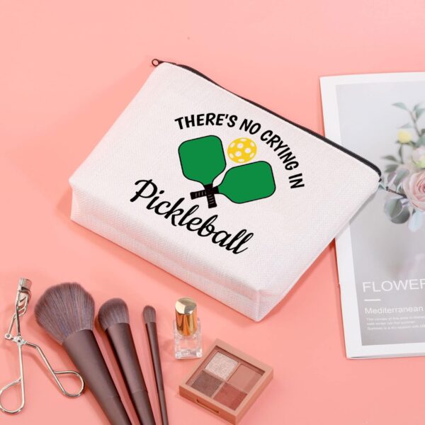 JXGZSO Pickleball Cosmetic Bag There’s No Crying IN Pickleball/Always Pickleball Season Cosmetic Bag Pickleball Player Makeup Bag