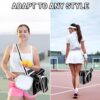 Pickleball Bag, Pickleball Tote Bag with Zipper & Adjustable Shoulder Strap