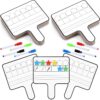 Jetec 8 Pcs Magnetic Paddle Set Phonemic Awareness Dry Erase Double Sided Handheld Answer Board Word Paddle with Dry Erase Markers Phonics Games for Students Kids Teaching (Star Shaped Counters)