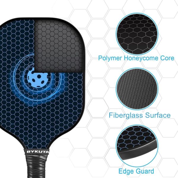 Pickleball Paddles, USAPA Standard Graphite Pickleball Paddles Set of 2, Lightweight Pickleball Set with 4 Pickleball Balls & 1 Portable Bag, Pickle Ball Paddle for Women Men