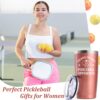Lifecapido Pickleball Gifts 20oz Insulated Tumbler, Funny Christmas Birthday Gifts for Pickleball Lovers Player Coach (Rose Gold)