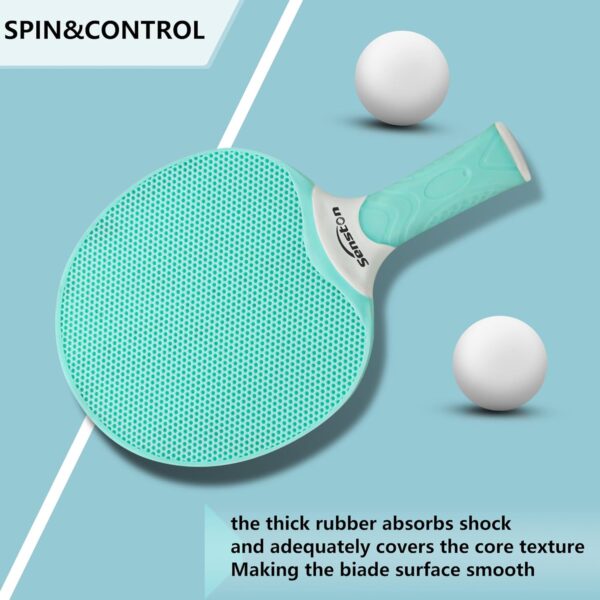 Senston Table Tennis Rackets Set, Professional Table Tennis Racket with 3 Balls, Composite Rubber Ping Pong Paddle Set