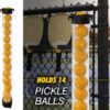 Pickleball Picker Upper Holds 14 Balls, Pickleball Ball Picker Hopper Tube, Pickleball Pickup Tube - Lightweight Pickleball Retriever Collector with Shoulder Strap