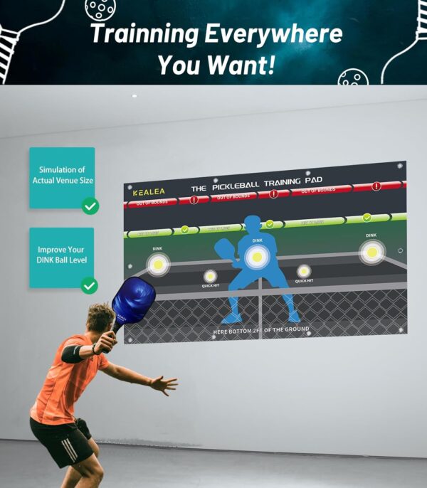 Pickleball Training Pad, Practice Pickleball Dink Skill and Training Aid Equipment for Indoor and Outdoor Training Court