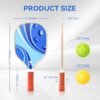 Pickleball Paddles Set of 4 UV Surface with 4 Pickleball Balls and Bag, Lightweight Polymer Honeycomb Non-Slip Grip for Beginners and Pros