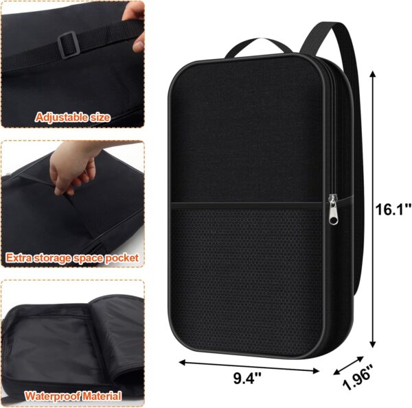 Pickleball Paddle Cover with Pocket, With Extra Storage Space Pocket for Accessories, Fits Store 2 Paddle &4balls, Zipper Closure - Waterproof Material