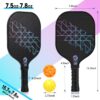 Pickleball Paddles Set of 2, USAPA Approved Carbon Fiber Pickle Ball Paddle (CHS) Polypropylene Honeycomb Core, Anti Slip Sweat Absorbing Grip, 2 Outdoor Pickleball, 2 Indoor Pickleball, Bag