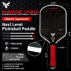 Havok Pro Pickleball Paddle: Carbon Fiber Surface for Enhanced Power, Precision and Maximum Spin - Large Sweet Spot and USAPA Approved - Red