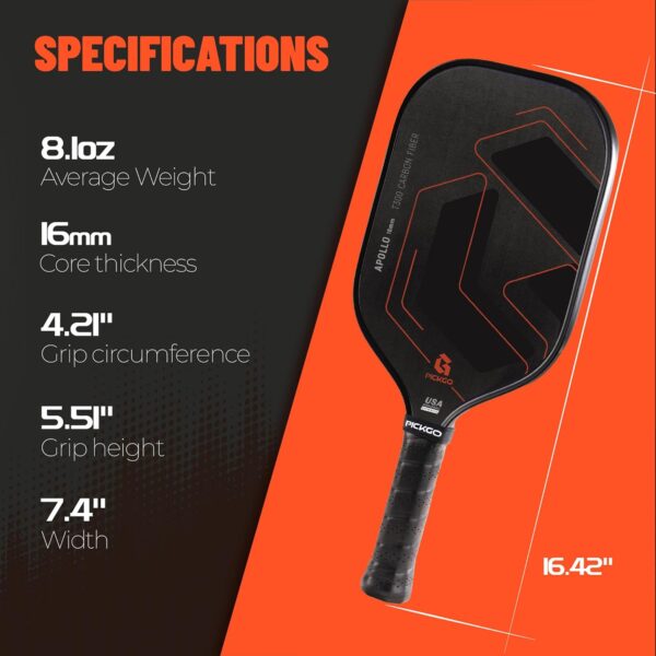 Carbon Fiber Pickleball Paddles Set of 2, USAPA Approved for Power & Control, Pickleball Gifts for Men&Women