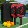 Professional Pickleball Paddle Set | 2 Pack | Premium Fiberglass & Polypropylene Honeycomb Core | Ergonomic Grip | Portable Carry Bag