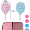 Cute Pickleball Set of 2 Paddles - Pink & Blue Lightweight Pickleball Rackets with 2 Indoor and 2 Outdoor Balls, 1 Portable Bag, for Beginner Youth Women Couple Gift