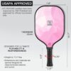 YC DGYCASI Pickleball Paddles Set of 2, 2025 USAPA Approved Fiberglass Pickleball Set, Lightweight Pickle Ball Rackets 2 Pack, 2 Outdoor Pickleball Balls, 2 Indoor Balls, 1 Bag, Pink