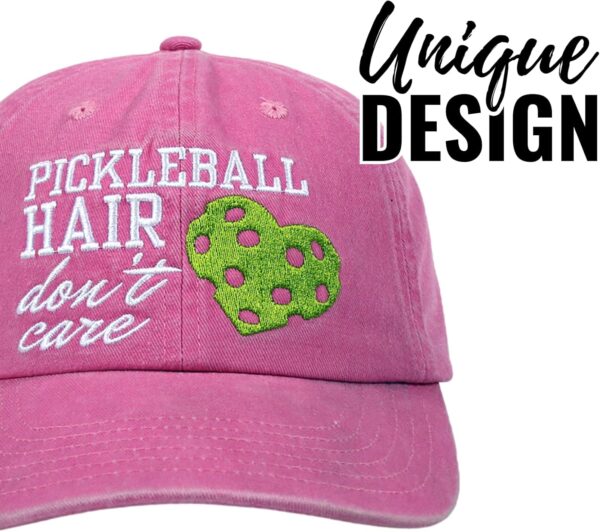 InnoBeta Embroidered Pickleball Cap - Funny Gifts for Women, Lovers, Players - Adjustable Hat Accessory for Birthday, Christmas - Pink