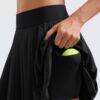CRZ YOGA Womens Mini Pleated Athletic Tennis Skirts High Waisted A Line Golf Pickleball Casual Skort with Inner Pockets