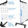 Portable Pickleball Net with Wheels, 22FT USAPA Regulation Size Pickle Ball Net System with Storage Bag for Indoor Outdoor Game