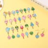 30PCS Pickleball Charms for Jewelry Making, Pickleball Necklace Bracelet Earrings Making Charms Bulk, Enamel pickleball Paddle Pendant Charm for DIY pickleball Accessories Crafts Jewelry Gifts