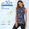 Koscacy Womens Golf Shirts Tank Tops for Women 2025 Loose Fit Sleeveless with Collar Yoga Athletic Running Shirts