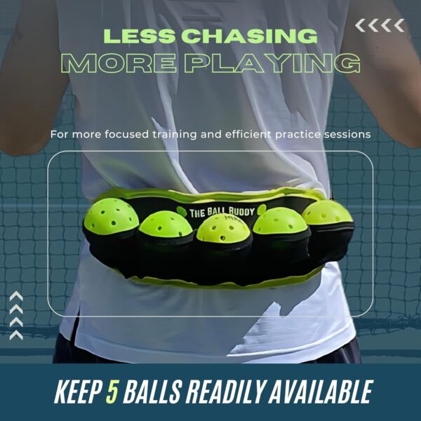 Premium Pickleball Ball Buddy – Hands-Free Pickleball Holder + Bonus Keychain