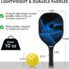 Aihoye Pickleball Paddles Set of 4, Wooden Rackets with Cushion Grip, Indoor & Outdoor, 4 Balls & 1 Carry Bag