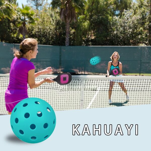 Outdoor Pickleball Balls Indoor 4 Pack Pickleball with 40 Holes- Great Durability, Bounce Meet USAPA Requirement Pickleball Balls Teal Green