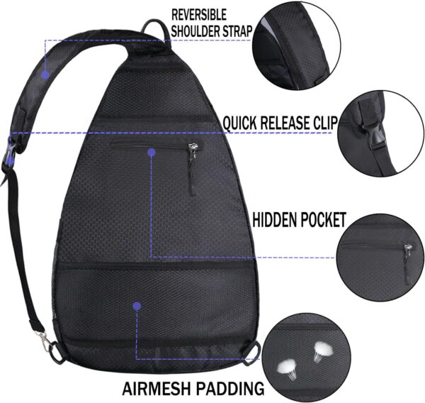 Pickleball Bag - Pickleball Bags for Women Men - Pickleball Backpack - Travel Pickleball Paddle Case, Pickle Ball Bag for Pickleball Paddle Tennis Racket, Protable Pickleball Sling Bag
