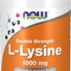 NOW Foods Supplements, L-Lysine (L-Lysine Hydrochloride) 1,000 mg, Double Strength, Amino Acid, 250 Tablets