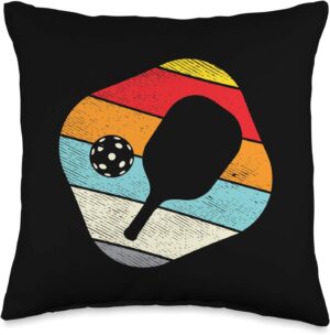 Pickleball Retro Pickle Ball Paddleball Sport Men Women Gift Throw Pillow