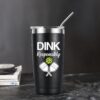 Dink Responsibly Tumbler, Pickleball Player Gifts,Picklebal Lovers Gifts for Men Women,Pickleba Accessories Gift 20oz Stainless Steel Cup With Lid Straw
