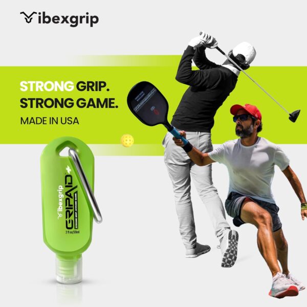 GRIPAID - Hand Gel Grip Enhancer, Prevent Sweaty Hands for a Strong Grip, Golf, Tennis, Gaming, & Pickleball Grip, 2 Ounces