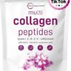 Multi Collagen Peptides Powder, 16 Oz - Hydrolyzed Protein Peptides | Type I,II,III,V,X with Hyaluronic Acid, Biotin & Vitamin C - Unflavored - Keto & Paleo Friendly, Ez Mix in Drinks