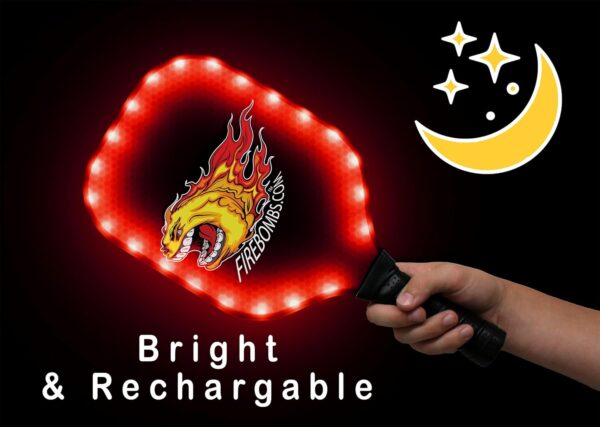 LED Rechargeable Light up Pickleball Paddle Set by FireBomb™