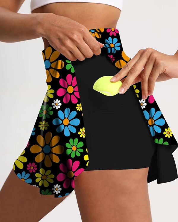 Women's Tennis Skirt Pleated Athletic Skirt with Shorts Pocket High Waisted Golf Skort for Workout Pickleball