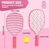 Wood Pickle Paddles Set of 4 with 4-40 Holes Pickleball Balls and Carry Bag, Wood Pickle Rackets Gifts for Adults, Kids and Beginners with Comfort Grip NE1