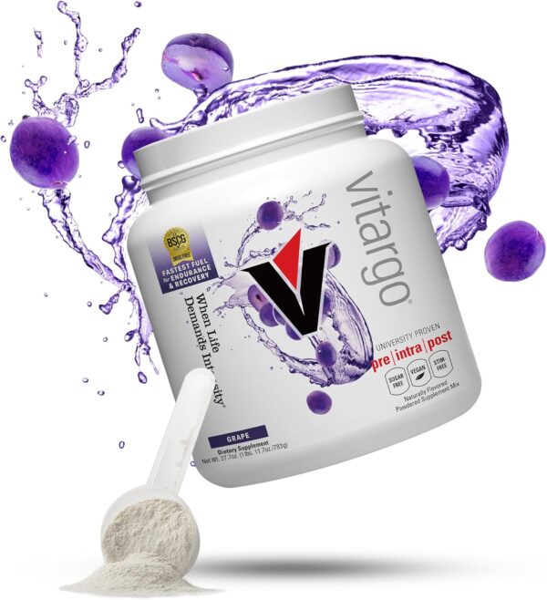 Vitargo Carbohydrate Powder | Feed Muscle Glycogen 2X Faster | 1 LB Grape Pre Workout & Post Workout Recovery Powder | Carb Supplement for Recovery, Endurance, Gain Muscle Mass