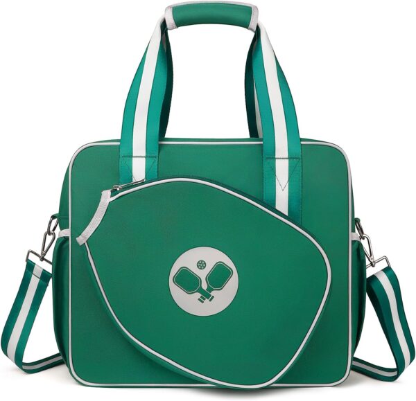 Newluck Pickleball Sling Tote Crossbody Bag for Women Men with Paddle Cover Pocket External Ball Bag and Adjustable Shoulder Strap Fence Hook Accessories