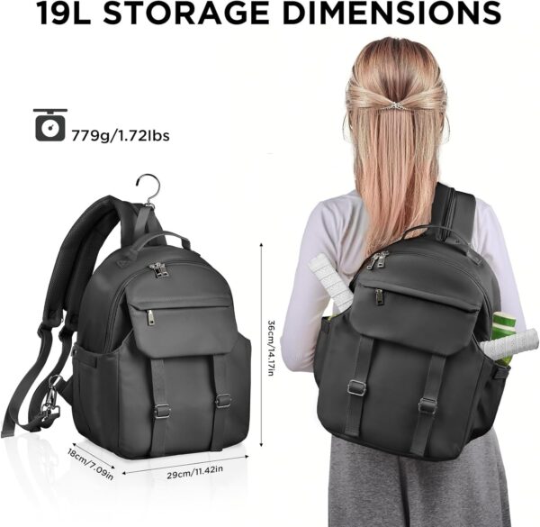 CHICECO Pickleball Backpack for Women, Pickleball Sling Bag,Waterpoof Nylon Pickleball Bag for Women Holds 2 Paddles (Black)