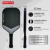 Pickleball Paddles Pickleball Rackets T700 Carbon Fiber Frosted Textured Surface 16mm Core for Beginners to Advanced Players Portable Bag USAPA Compliant Pickle Ball Paddle