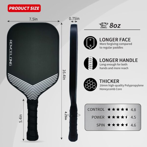 Pickleball Paddles Pickleball Rackets T700 Carbon Fiber Frosted Textured Surface 16mm Core for Beginners to Advanced Players Portable Bag USAPA Compliant Pickle Ball Paddle