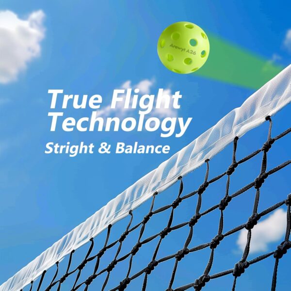 Indoor Pickleball Balls 6 Pack | 12 Pack, 26 Holes Pickleballs, High Bounce & True Flight, Well Balanced Pickle Balls for All Style Pickleball Paddles & All Skill Levels (Neon Green, Orange)