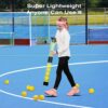 Pickleball Ball Retriever, Pickleball Picker Upper Holds 17 Balls, Pickleball Hopper with Shoulder Strap for Easy Pickup & Carrying, Detachable Pickleball Tube