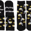 MBMSO 2 Pairs I'd Rather Be Playing Pickleball Socks - Novelty Gifts for Pickleball Lovers and Players