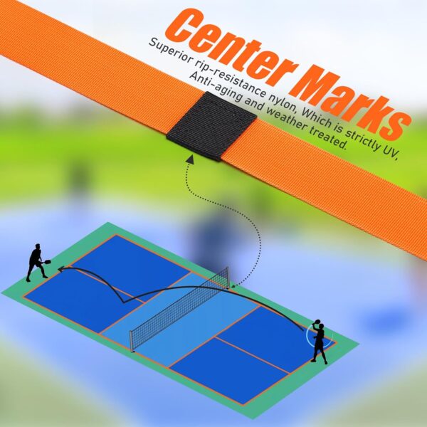 TOBWOLF Pickleball Court Marking Kit, Portable Temporary Pickleball Court Lines Markers with Tape & 8PCS Sandbags, No Measurement Required Official Size Pickleball Lines Marking Set for Outdoor Indoor