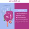 Kate Spade New York Let's Rally Blue and Pink Pickleball Set Including 2 Paddles, 2 Paddle Covers, and 2 Pickleball Balls Two Tone, Let's Rally